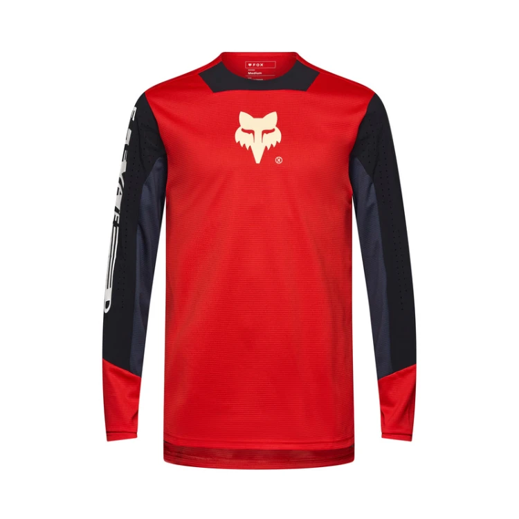 KOSZULKA ROWEROWA Z DŁUGIM RĘKAWEM FOX DEFEND ELEVATED FLUO RED S