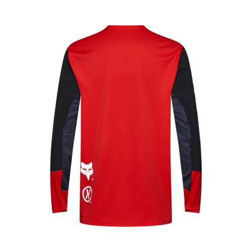 KOSZULKA ROWEROWA Z DŁUGIM RĘKAWEM FOX DEFEND ELEVATED FLUO RED M