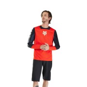 KOSZULKA ROWEROWA Z DŁUGIM RĘKAWEM FOX DEFEND ELEVATED FLUO RED M