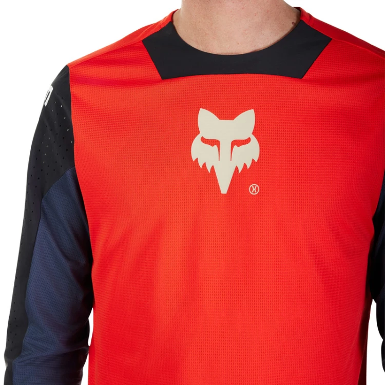KOSZULKA ROWEROWA Z DŁUGIM RĘKAWEM FOX DEFEND ELEVATED FLUO RED M