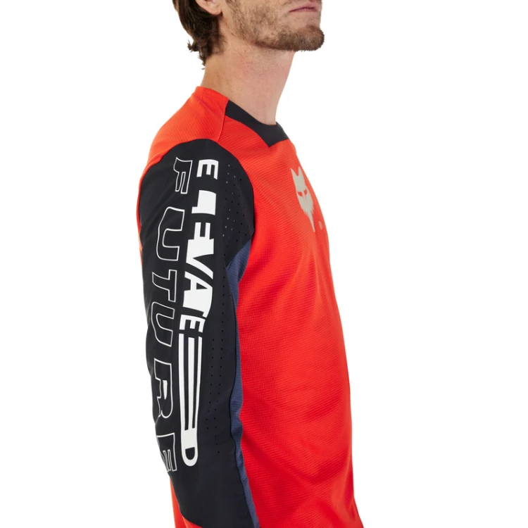 KOSZULKA ROWEROWA Z DŁUGIM RĘKAWEM FOX DEFEND ELEVATED FLUO RED M