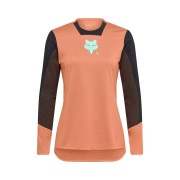 KOSZULKA ROWEROWA Z DŁUGIM RĘKAWEM DAMSKA FOX DEFEND ELEVATED CORAL S
