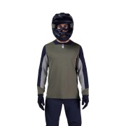 KOSZULKA ROWEROWA Z DŁUGIM RĘKAWEM FOX DEFEND OLIVE GREEN S