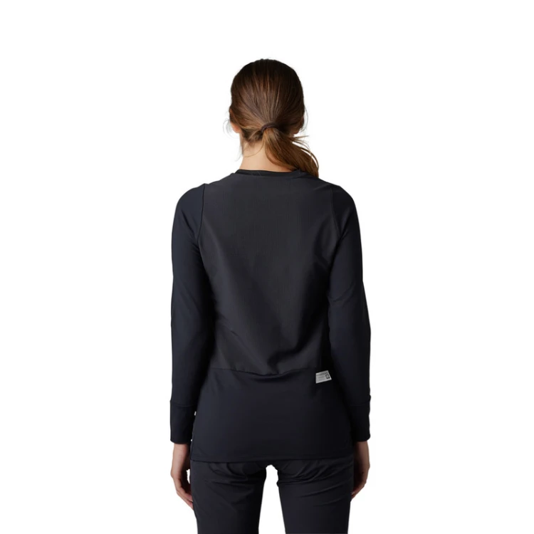 KOSZULKA ROWEROWA Z DŁUGIM RĘKAWEM DAMSKA FOX DEFEND THERMAL BLACK S