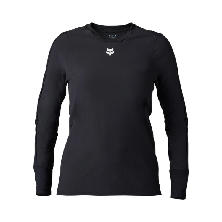 KOSZULKA ROWEROWA Z DŁUGIM RĘKAWEM DAMSKA FOX DEFEND THERMAL BLACK M