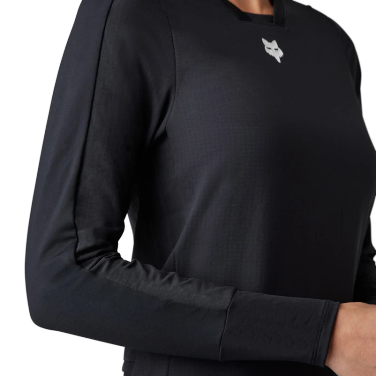 KOSZULKA ROWEROWA Z DŁUGIM RĘKAWEM DAMSKA FOX DEFEND THERMAL BLACK M