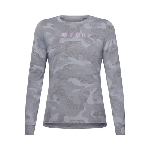 KOSZULKA ROWEROWA Z DŁUGIM RĘKAWEM DAMSKA FOX RANGER TRU DRI LS PEWTER S