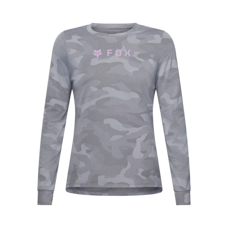 KOSZULKA ROWEROWA Z DŁUGIM RĘKAWEM DAMSKA FOX RANGER TRU DRI LS PEWTER S