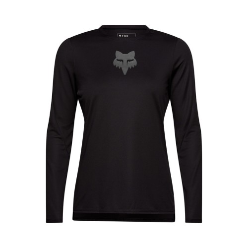 KOSZULKA ROWEROWA Z DŁUGIM RĘKAWEM DAMSKA FOX RANGER HEAD BLACK L