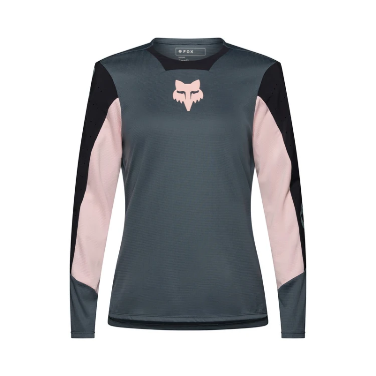 KOSZULKA ROWEROWA Z DŁUGIM RĘKAWEM DAMSKA FOX DEFEND CREATION DEEP COBALT M