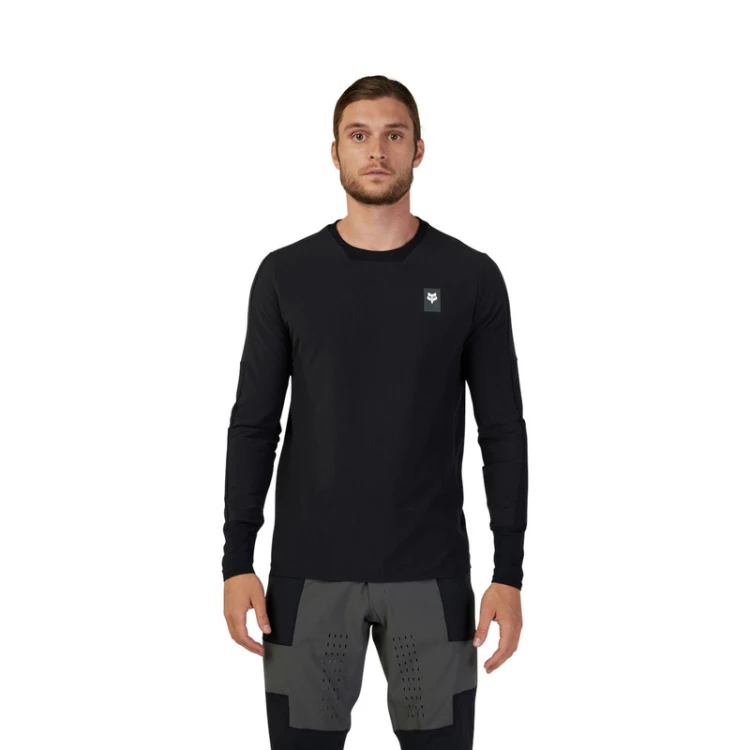 KOSZULKA ROWEROWA Z DŁUGIM RĘKAWEM FOX DEFEND THERMAL BLACK S