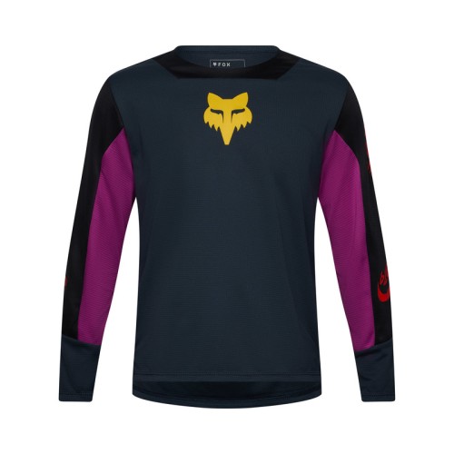 KOSZULKA ROWEROWA Z DŁUGIM RĘKAWEM JUNIOR FOX DEFEND LS CREATION GALAXY BLUE YL