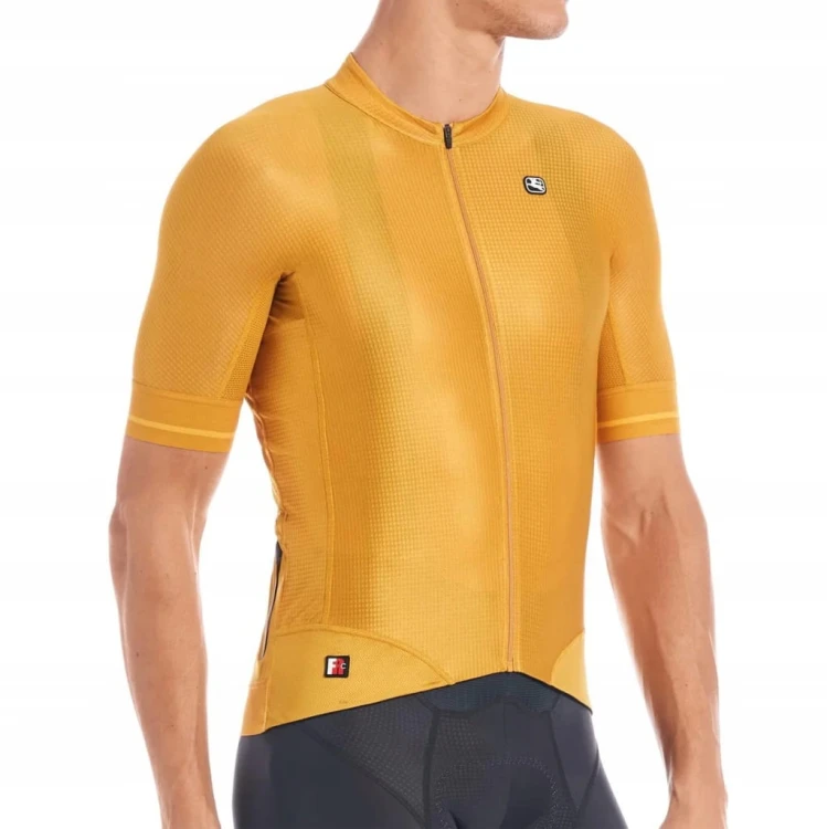 Koszulka Męska Rowerowa Giordana FR-C PRO Jersey Żółta Rozmiar XL