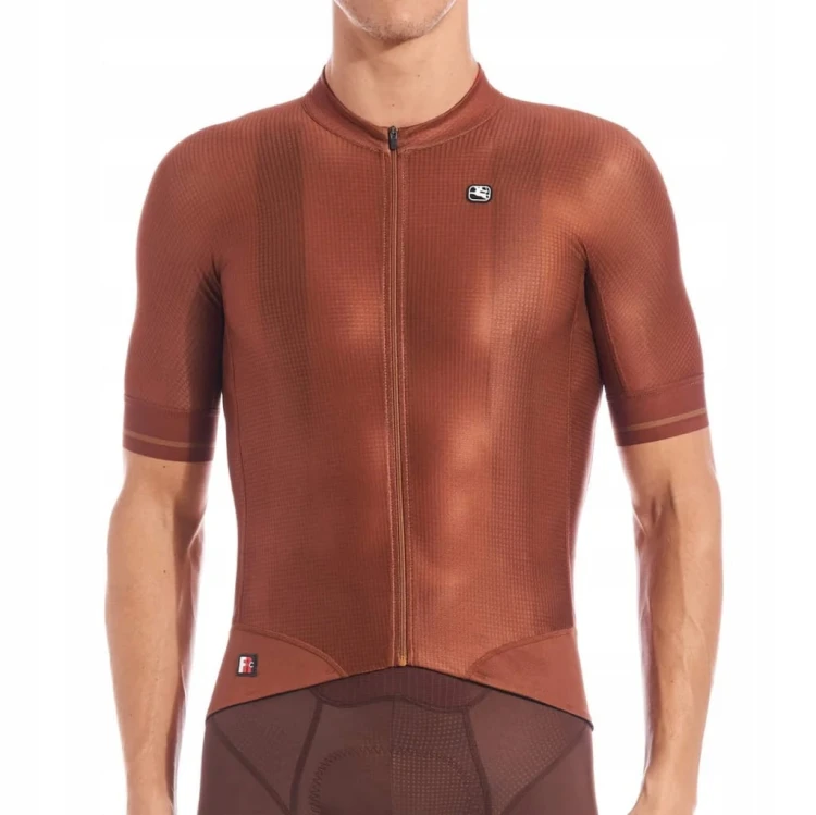 Koszulka Męska Kolarska Giordana FR-C PRO Jersey Kawowa Rozmiar S