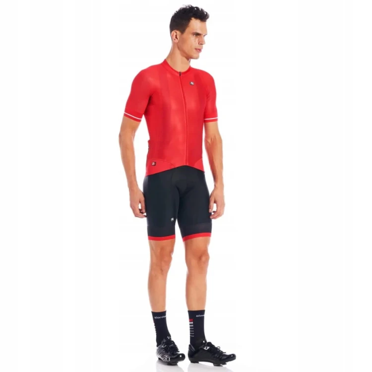 Koszulka Męska Kolarska Giordana FR-C PRO Jersey Czerwona Rozmiar M