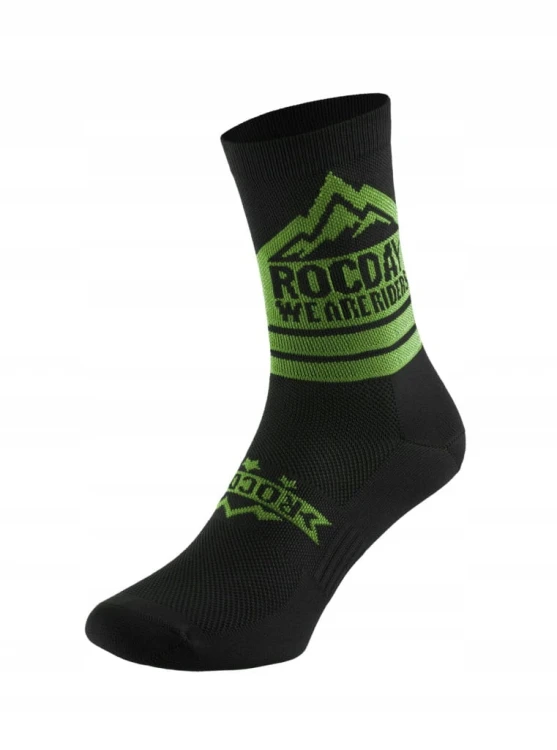 Skarpety Rowerowe ROCDAY TRAIL Black Green Enduro Trail AllMtn L/XL 44-47