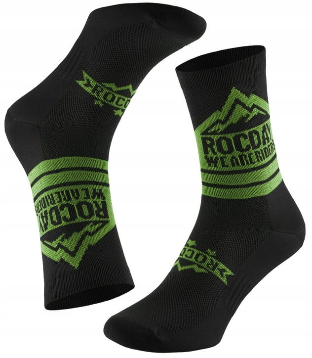Skarpety Rowerowe ROCDAY TRAIL Black Green Enduro Trail AllMtn L/XL 44-47