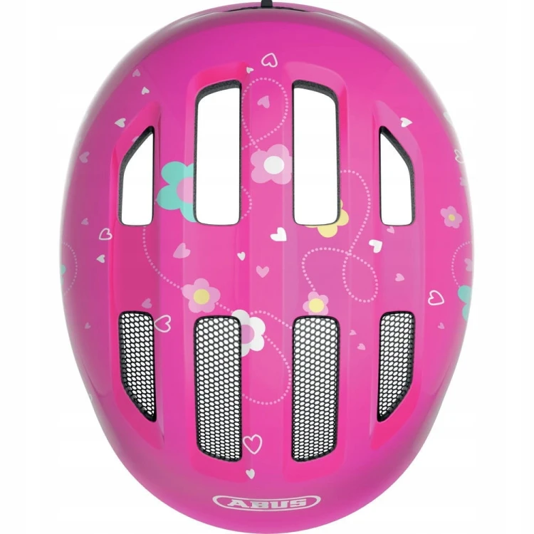 Kask Rowerowy Dla Dziewczynki Abus SMILEY 3.0 Różowe Motyle Rozmiar S
