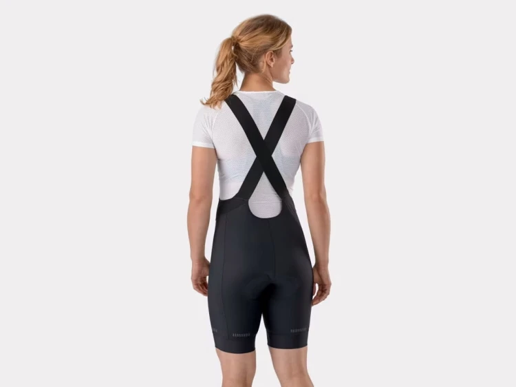 Damskie spodenki rowerowe z szelkami Trek Solstice Czarny M