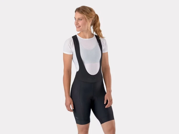 Damskie spodenki rowerowe z szelkami Trek Solstice Czarny M