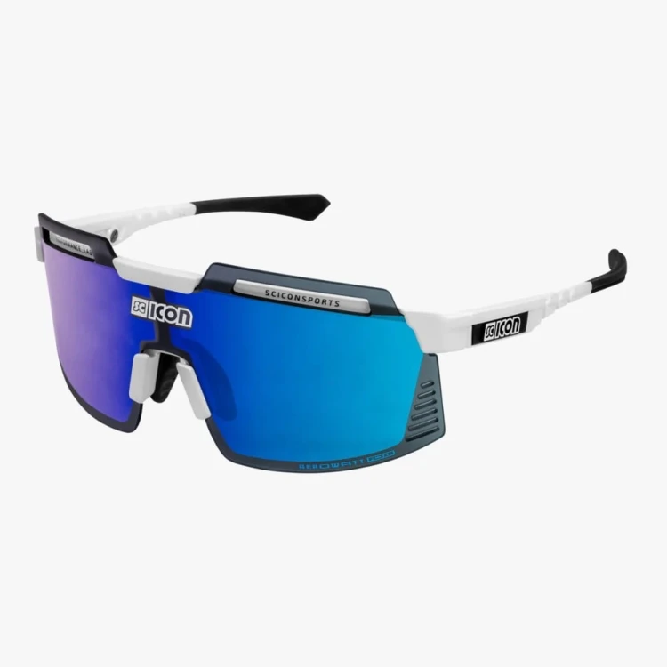 Okulary kolarskie Scicon Aerowatt Foza White Gloss multimirror blue