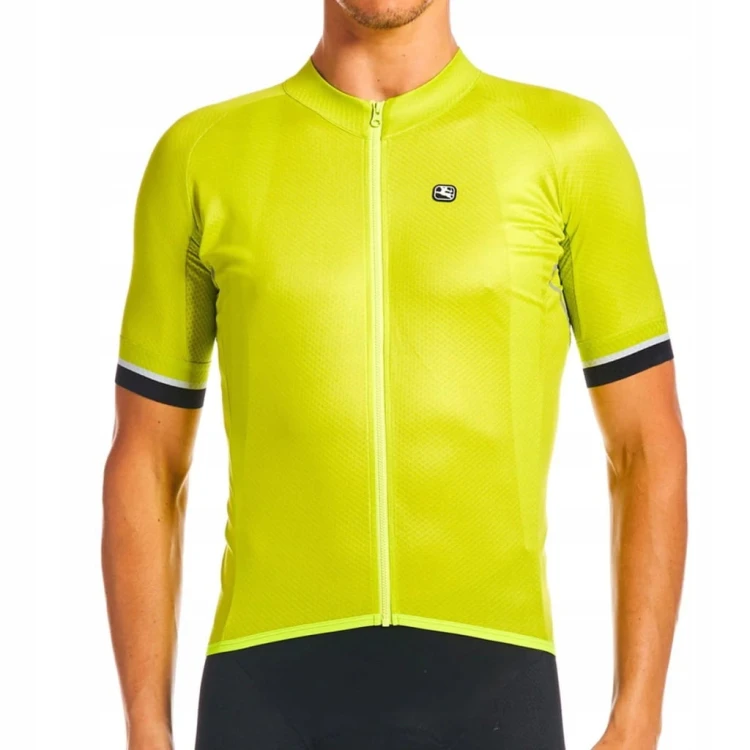 Koszulka Męska Rowerowa Giordana Silverline Lime Punch Rozmiar XXL