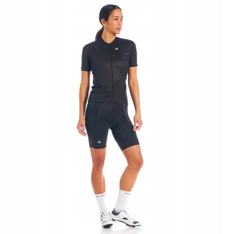 Koszulka Kolarska Damska Giordana Fusion Czarna WSSJ Rozmiar M