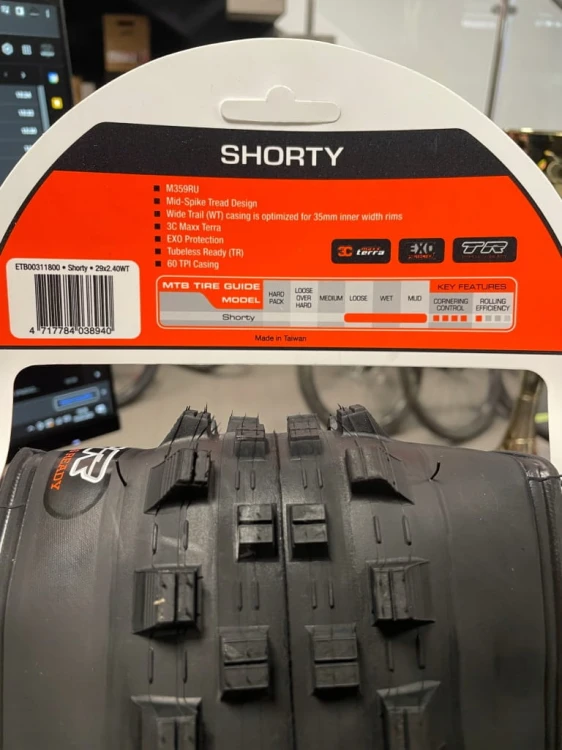 MAXXIS SHORTY 29x2,40WT 3C MAXX TERRA EXO TUBELESS TR ZWIJANA OPONA BŁOTO