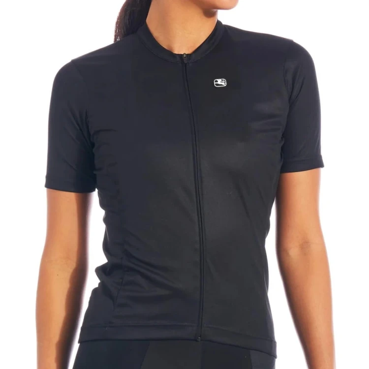 Koszulka Kolarska Damska Giordana Fusion Czarna WSSJ Rozmiar M