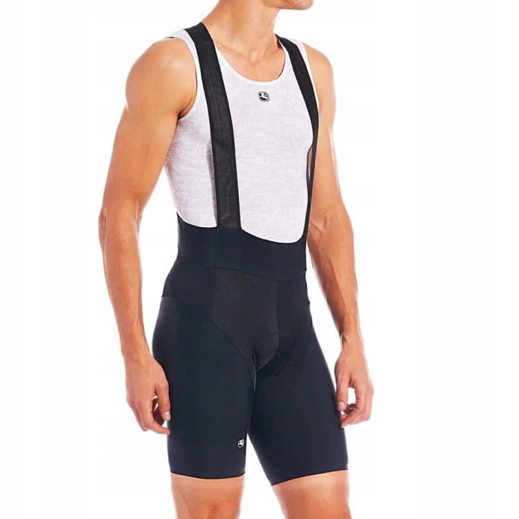 Spodenki Rowerowe Męskie Na Szelkach Giordana Lungo Czarne Rozmiar S
