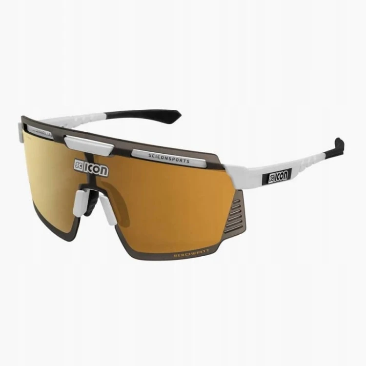 Okulary SCICON AEROWATT Biały Połysk Multimirror Bronze