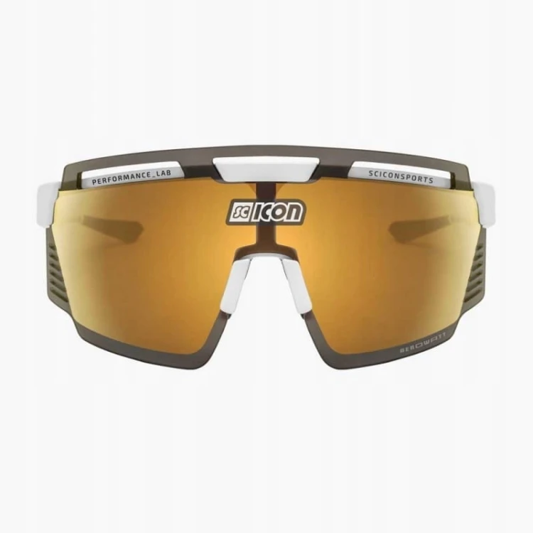 Okulary SCICON AEROWATT Biały Połysk Multimirror Bronze