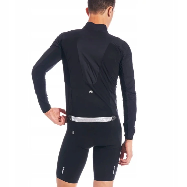 Kurtka Rowerowa Przeciwwiatrowa Unisex Giordana NX-G Czarna Rozmiar M