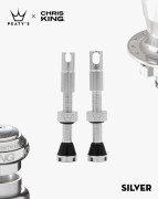 Zawory PEATY'S X CHRIS KING MK2 42mm Tubeless SREBRNY