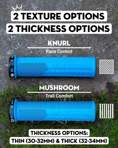 Chwyty Gripy PEATY'S MONARCH KNURL THIN 30-32 mm CZERWONE