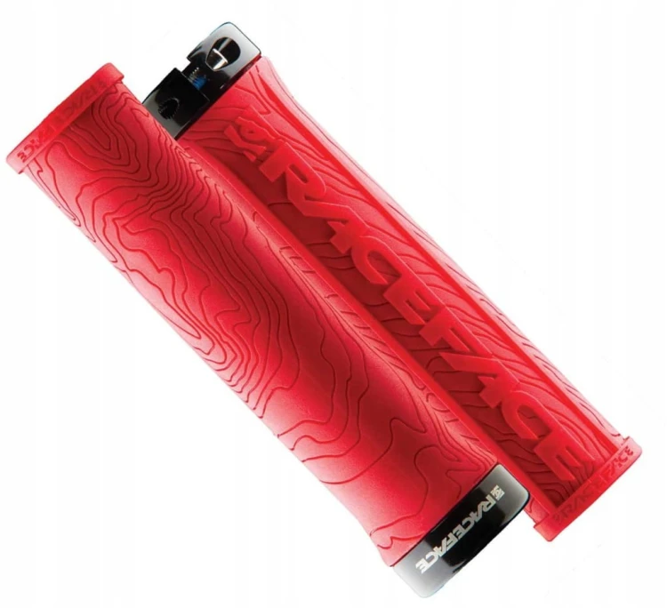 Chwyty rowerowe Race Face Half Nelson single lock on, RED