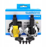 Pedały SPD Shimano PD-M520 MTB czarne + bloki BOX