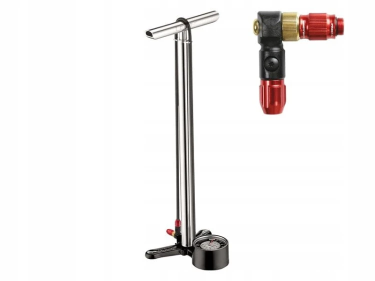 Pompka podłogowa Lezyne CNC Floor Drive 3.5 srebrny