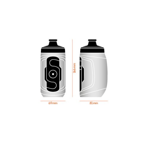 Bidon miękki Fidlock Twist 450 ml szary + baza