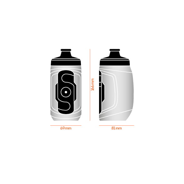 Bidon miękki Fidlock Twist 450 ml szary + baza