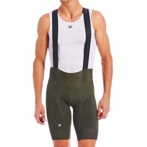Spodenki Rowerowe Męskie BIBS Szelki Giordana FR-C PRO OLIVE GREEN XXL