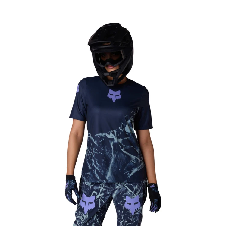 KOSZULKA ROWEROWA DAMSKA FOX RANGER IMG PRINT ARCTIC BLUE XS