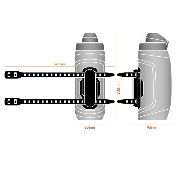Bidon Fidlock Twist 590 ml czarny łącznik (bez bazy)