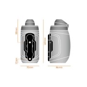 Bidon FIDLOCK TWIST 450 ml Czarny łącznik (bez bazy) magnetyczny bidon