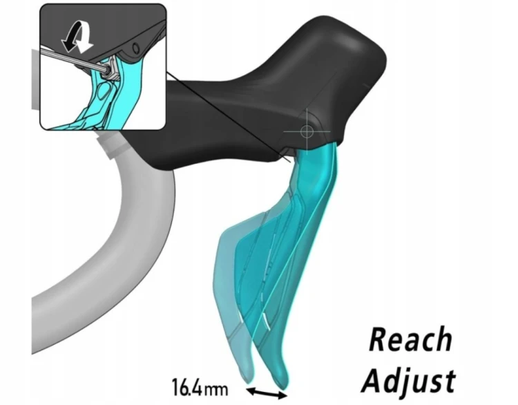 Klamkomanetka Lewa Shimano 105 ST-R7170 2rz Di2 bez zacisku