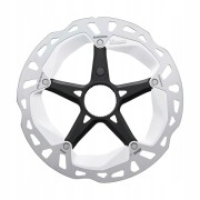 Tarcza hamulca SHIMANO RT-EM810 Ice-Tech srebrno-czarna, 203 mm, centerlock