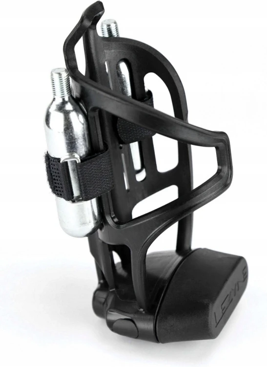 Koszyk na bidon Lezyne TUBELESS FLOW STORAGE CAGE czarny zestaw